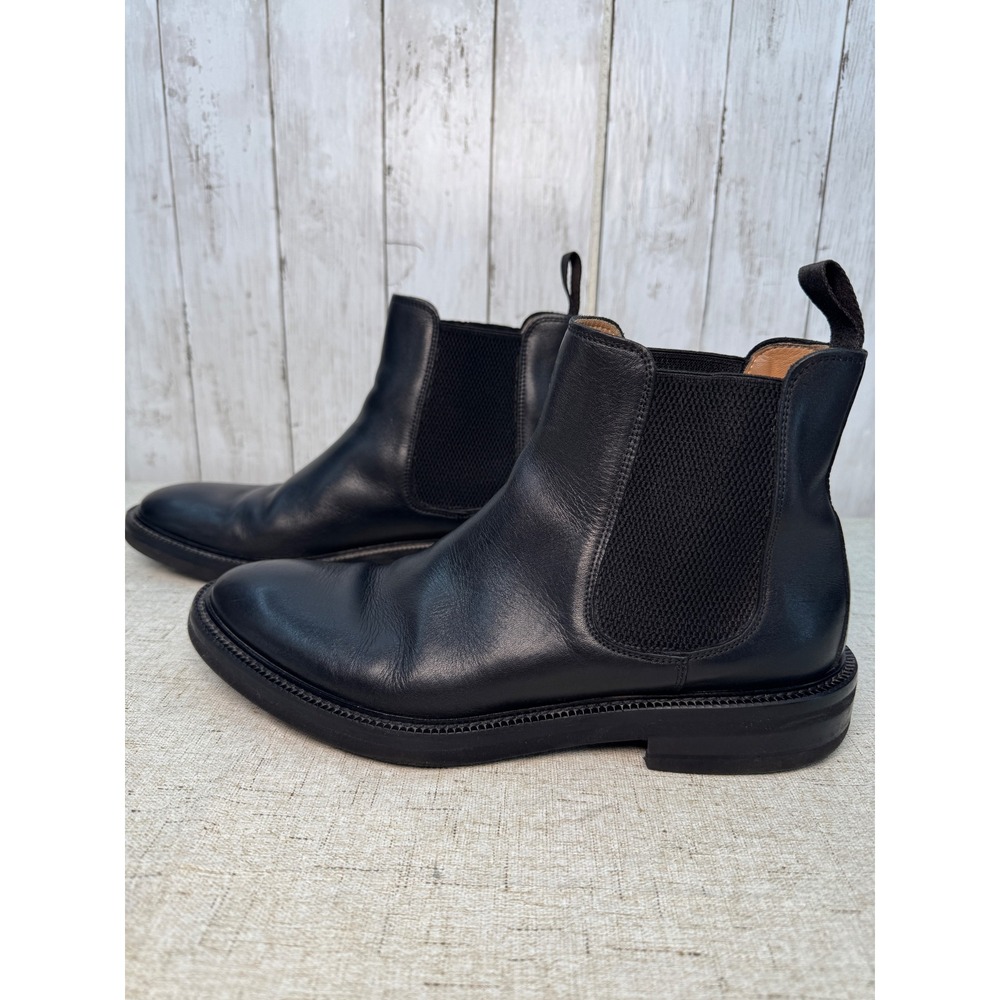 Barneys New York Chelsea Boots Black Leather Made in Italy Men's Size 7 Womens 9
